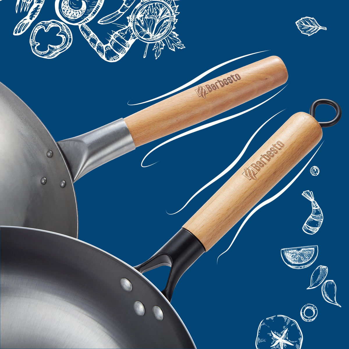 Wok Set Flach – Ansicht 5