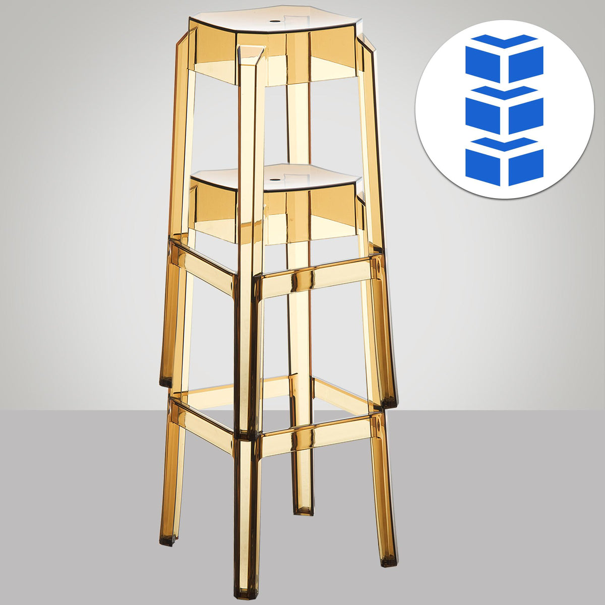 2er Set Barhocker Fox, transparent – Ansicht 4