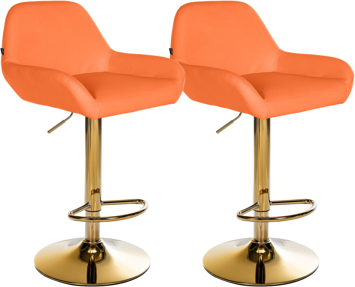 2er Set Barhocker Braga Gold Kunstleder – Ansicht 15