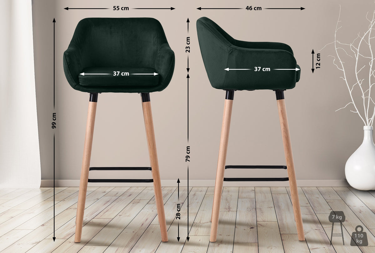 Barhocker Grant Samt – Ansicht 10