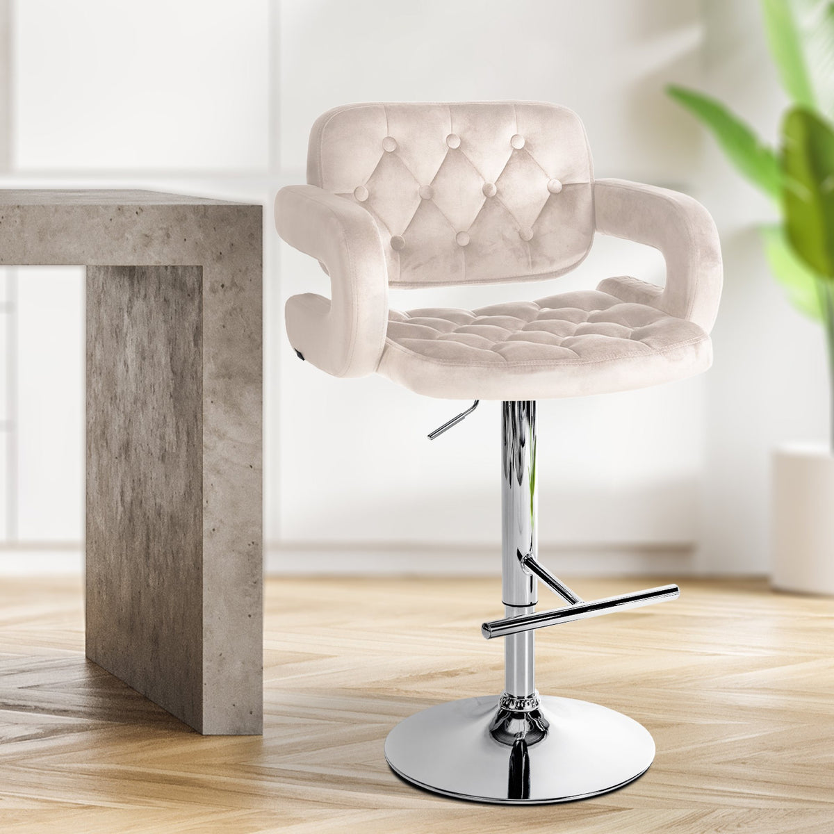 Barhocker Dublin Samt chrom – Ansicht 17