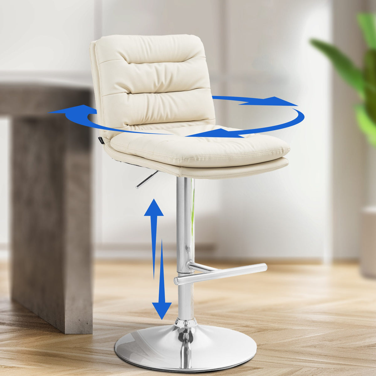Barhocker Damar Kunstleder chrom – Ansicht 10