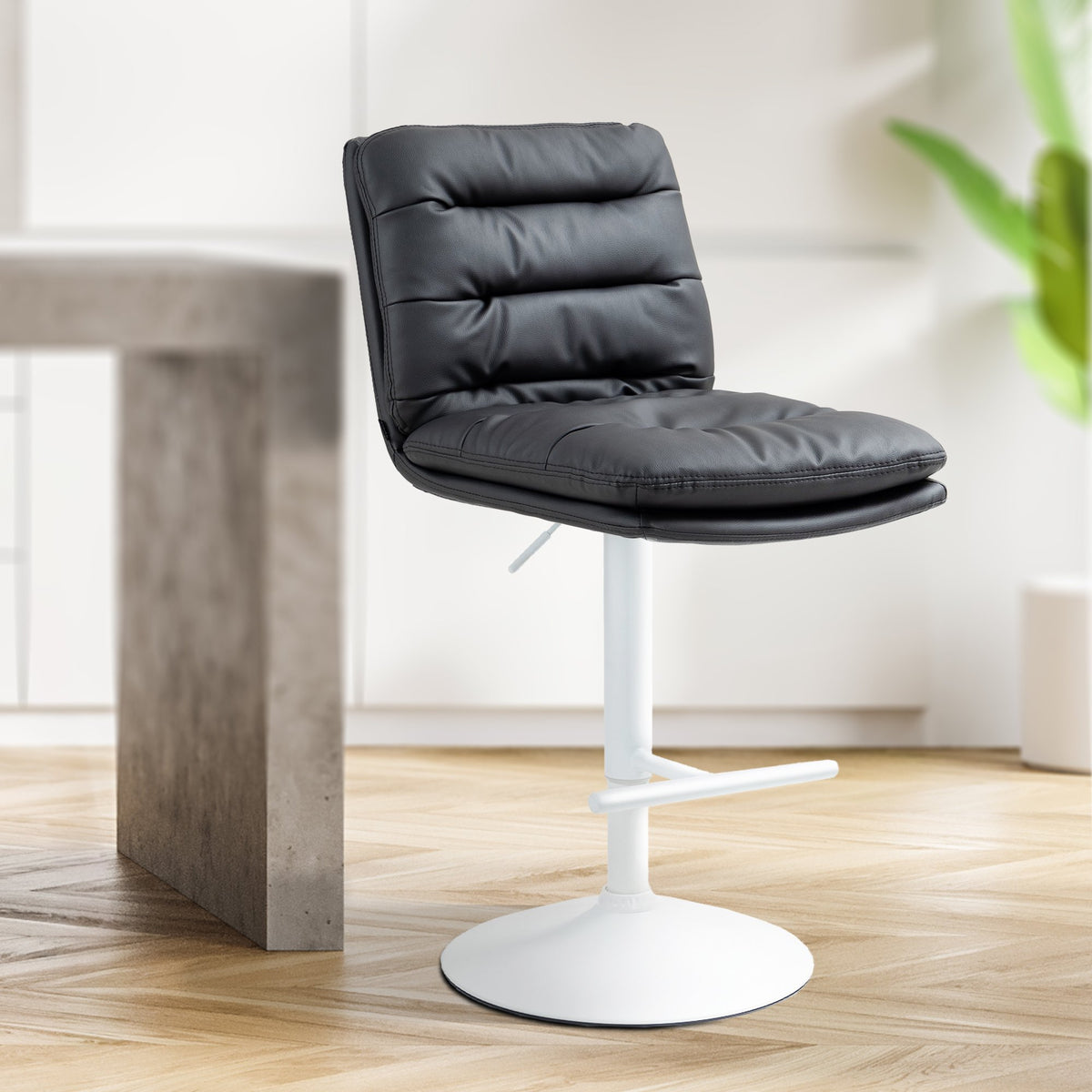 Barhocker Damar Kunstleder weiß – Ansicht 7