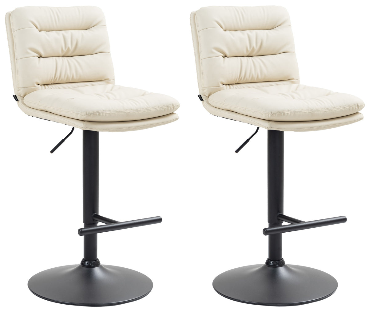 2er Set Barhocker Damar Kunstleder schwarz