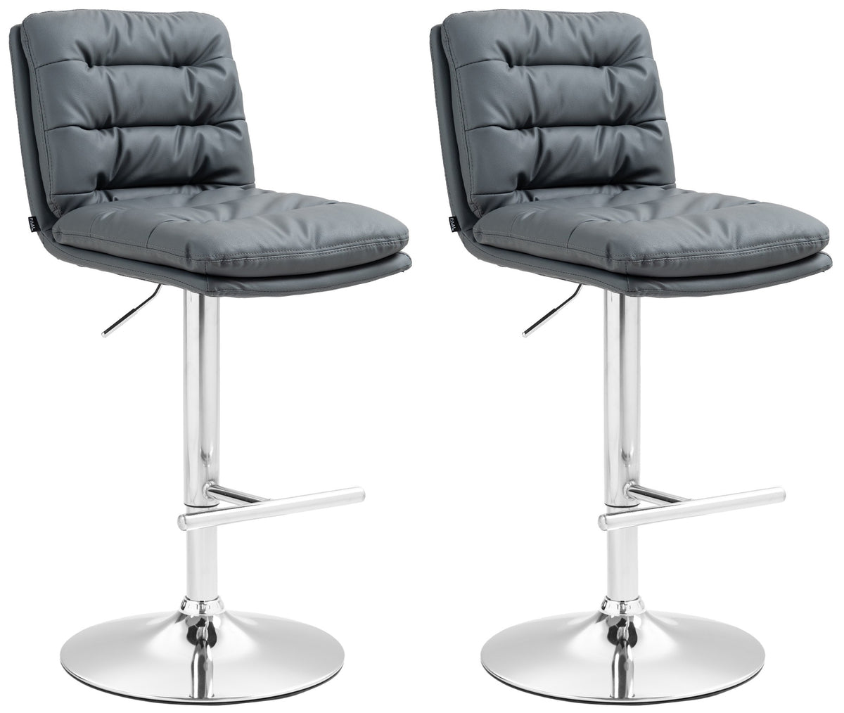 2er Set Barhocker Damar Kunstleder chrom