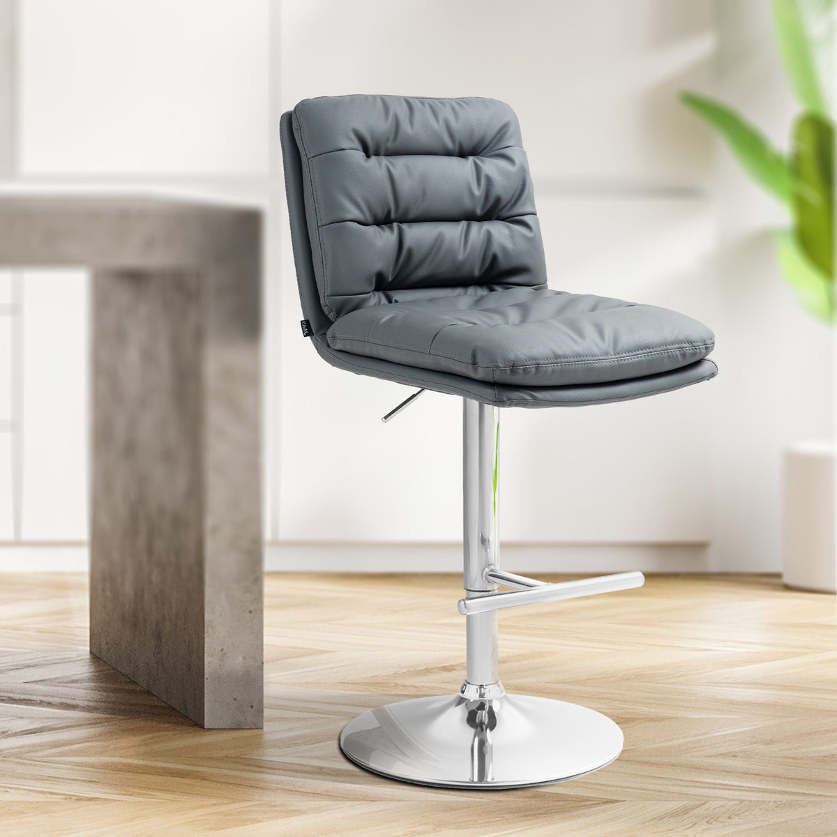 2er Set Barhocker Damar Kunstleder chrom – Ansicht 7