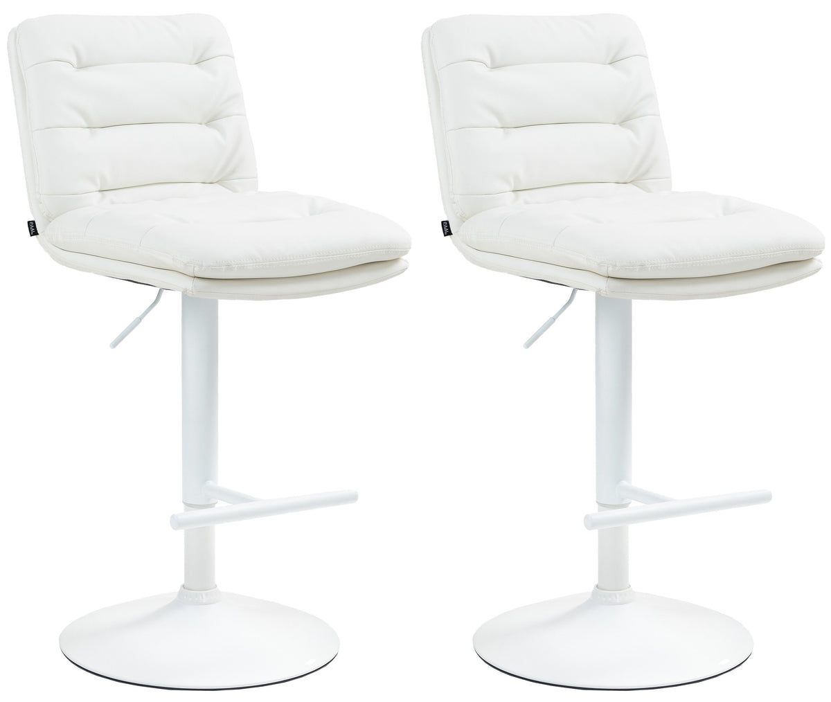 2er Set Barhocker Damar Kunstleder weiß – Ansicht 15