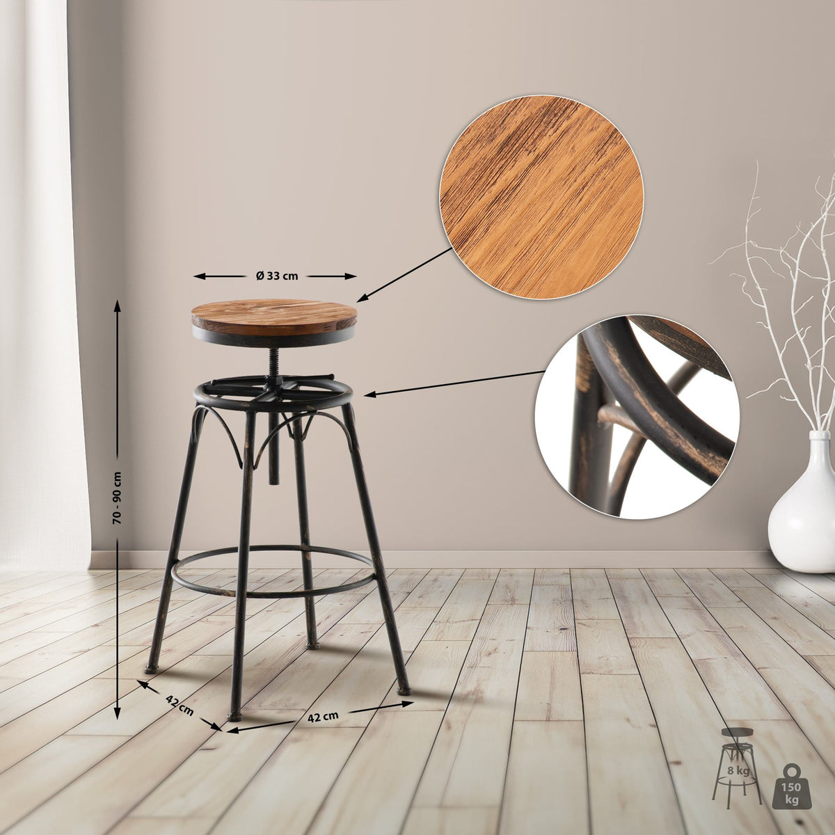 Barhocker Beam – Ansicht 2