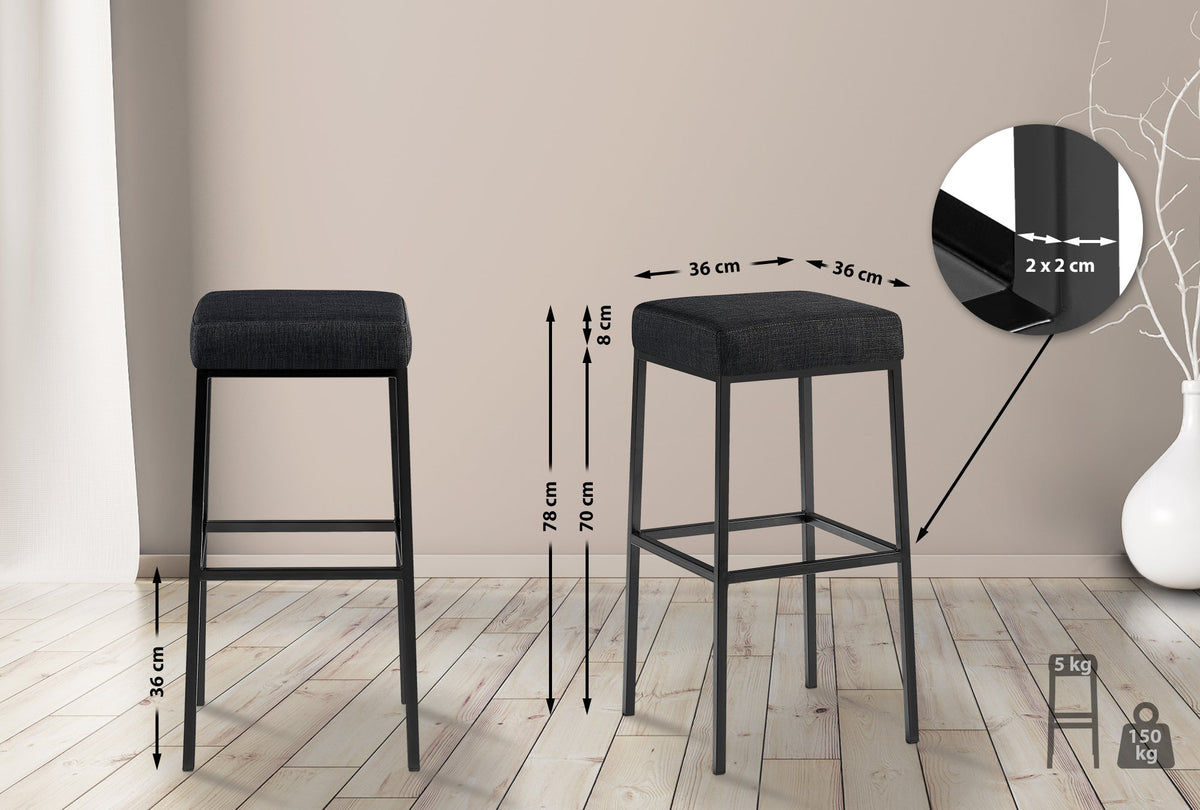 Barhocker Montreal B80 Stoff – Ansicht 9
