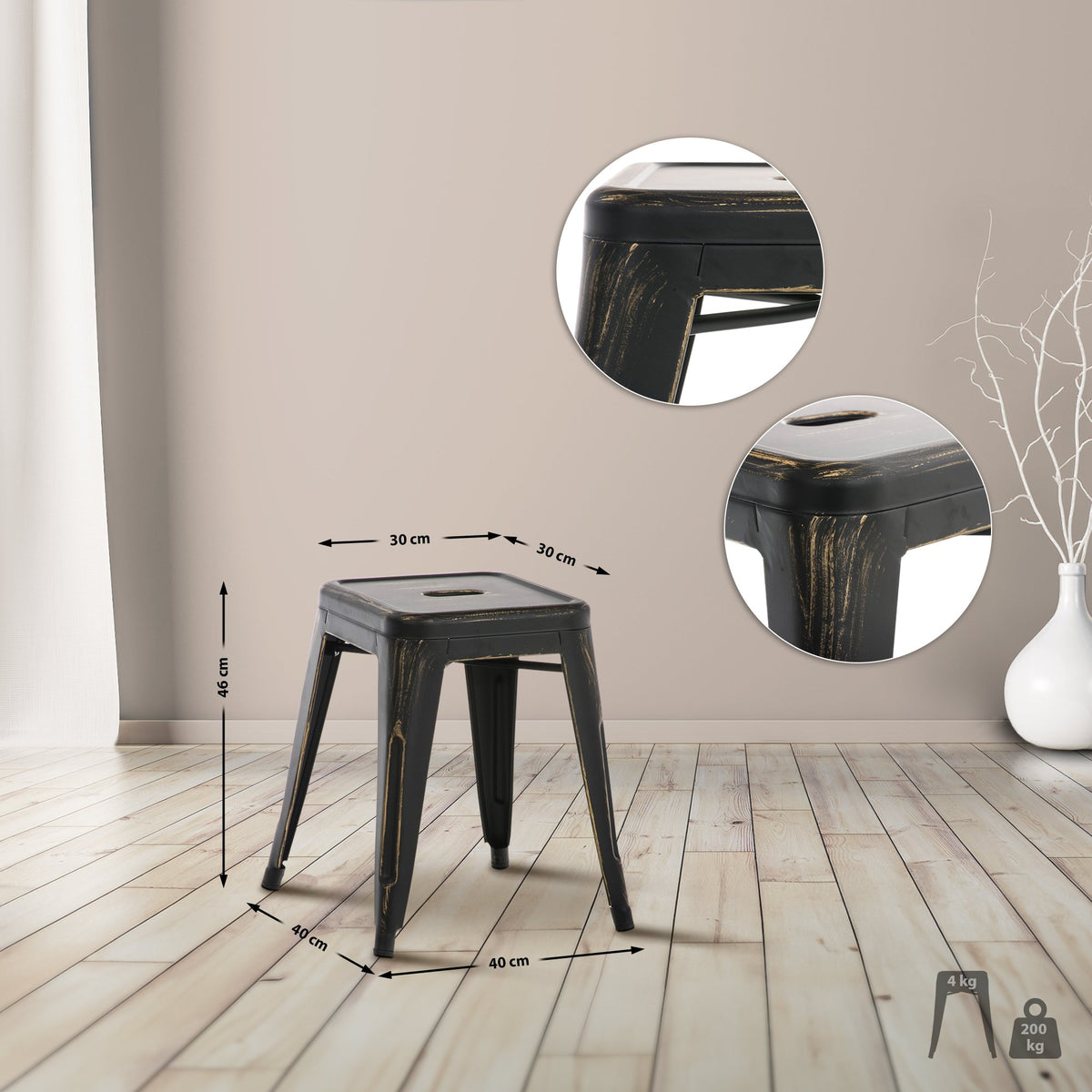 Hocker Armin antik – Ansicht 2
