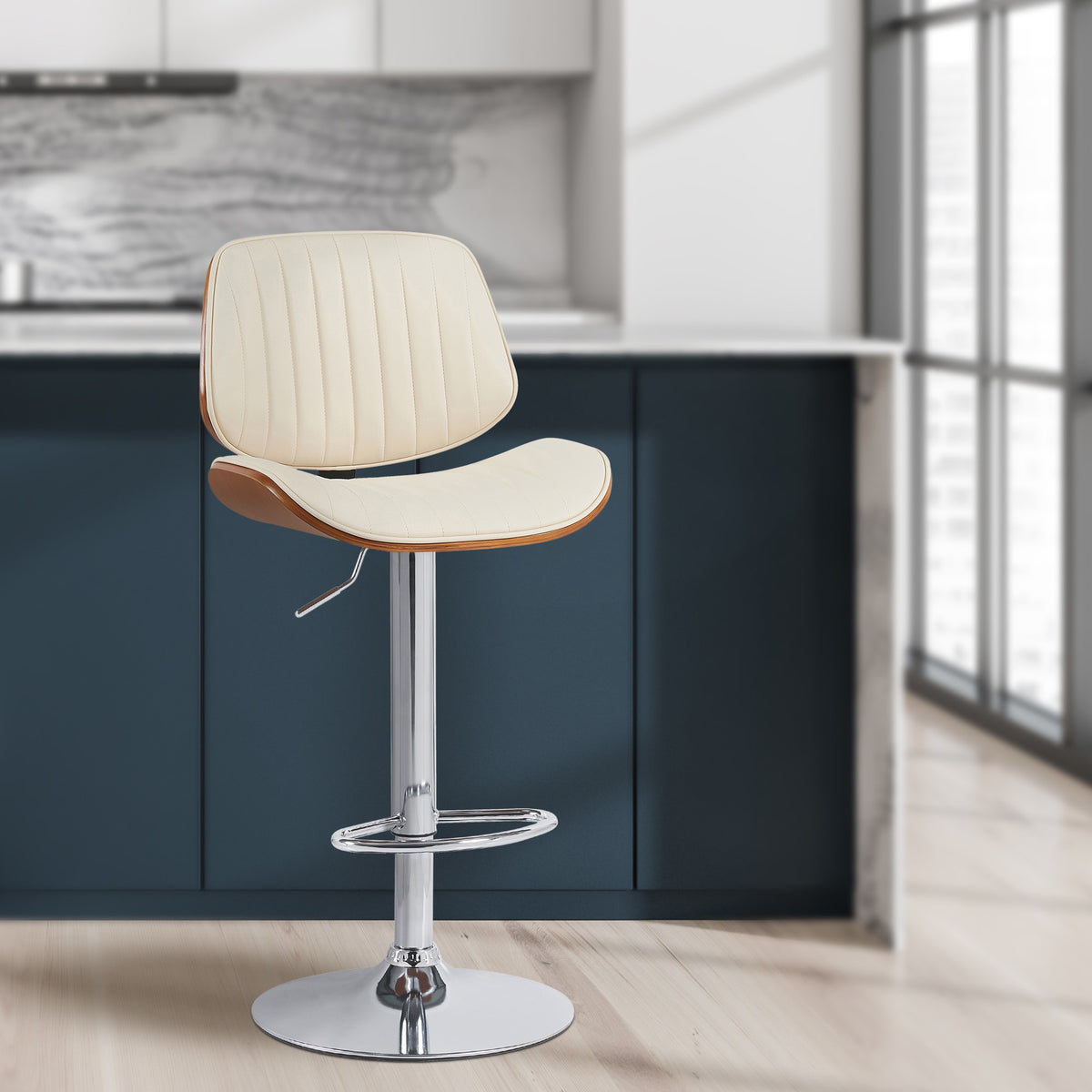 Barhocker Clawson Kunstleder chrom – Ansicht 3