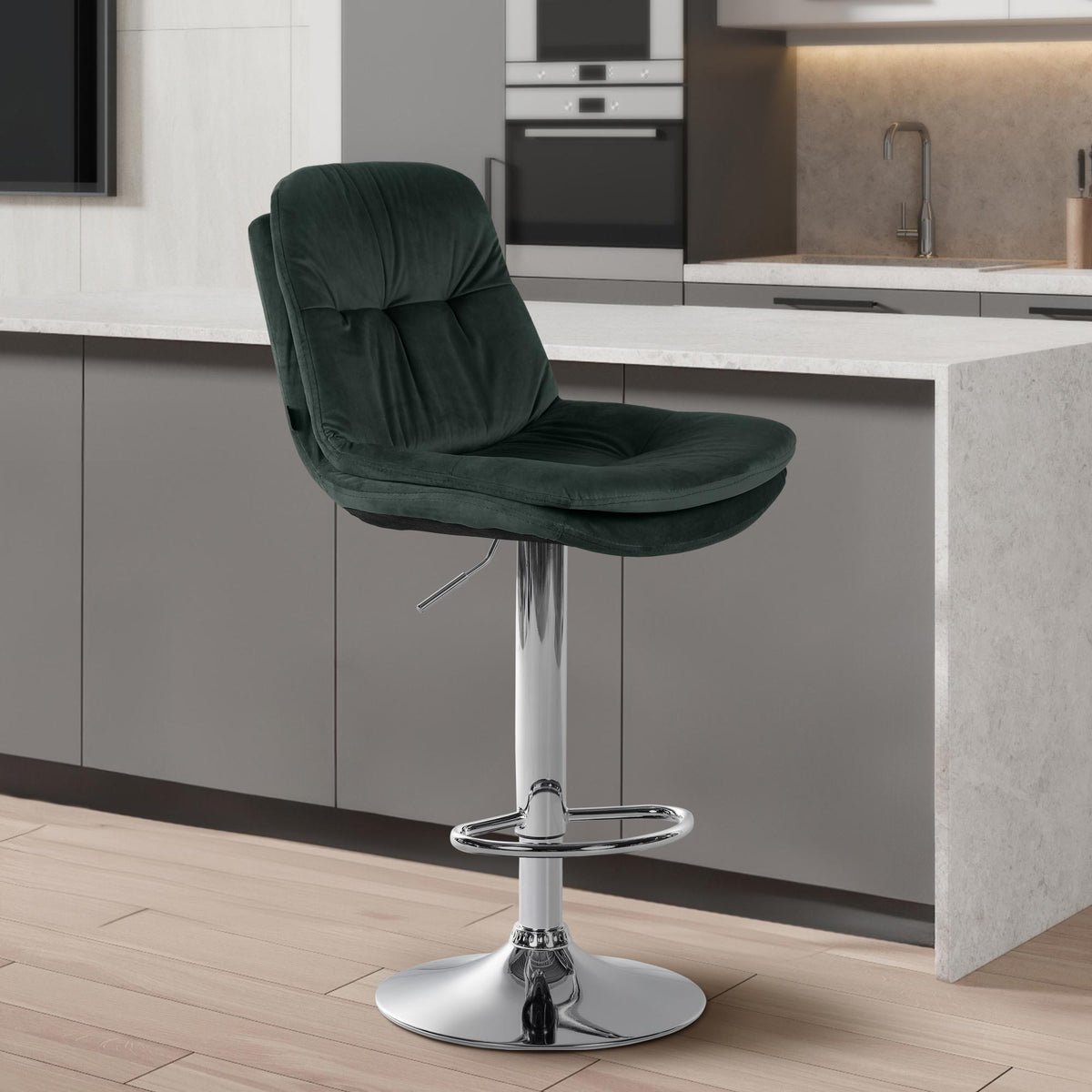 Barhocker Laurel Samt chrom – Ansicht 10