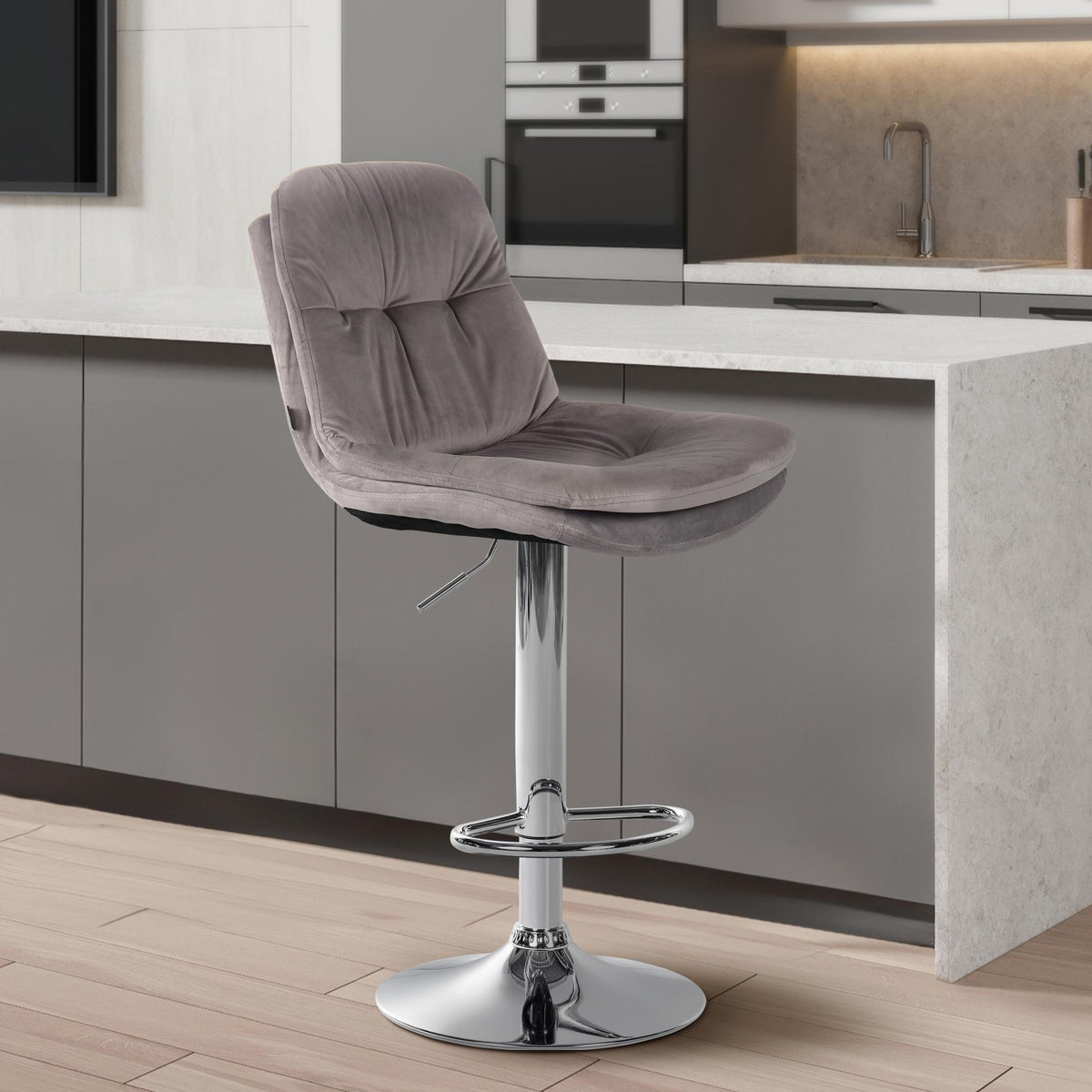 Barhocker Laurel Samt chrom – Ansicht 17