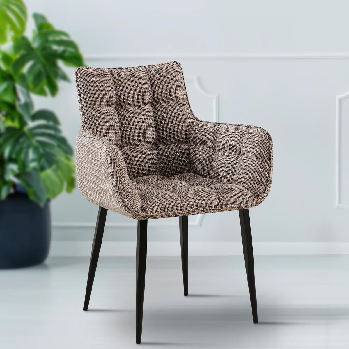 Stuhl Tirana Stoff schwarz – Ansicht 10