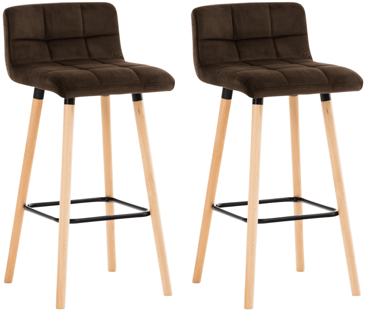 2er Set Barhocker Lincoln Samt
