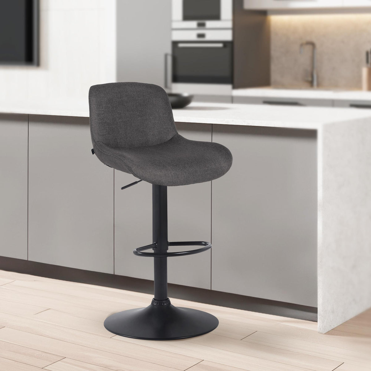 Barhocker Solon Schwarz Stoff – Ansicht 10