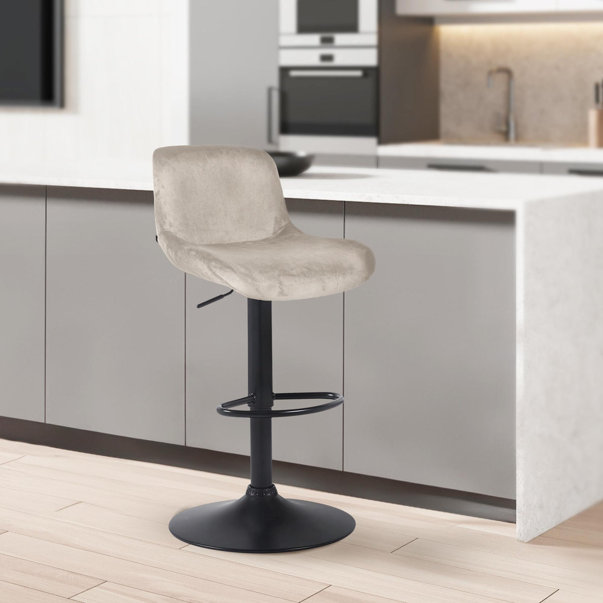 Barhocker Solon Schwarz Samt – Ansicht 10