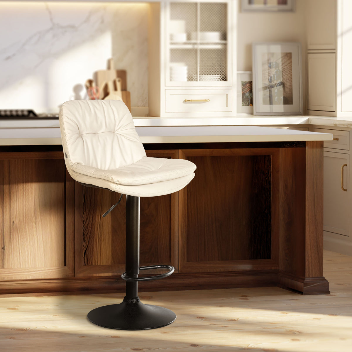 Barhocker Laurel Kunstleder schwarz – Ansicht 10