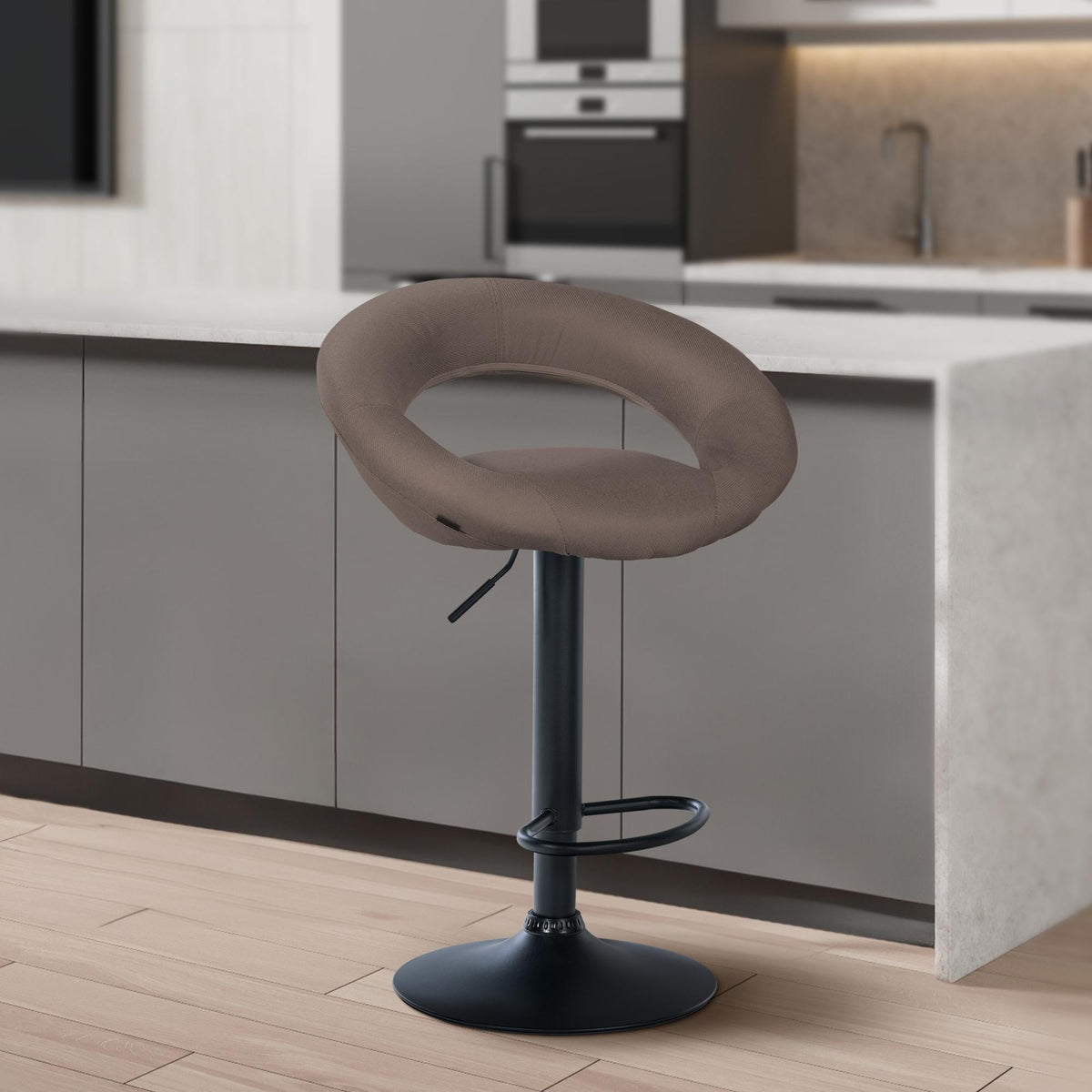 Barhocker Olinda Stoff schwarz – Ansicht 10