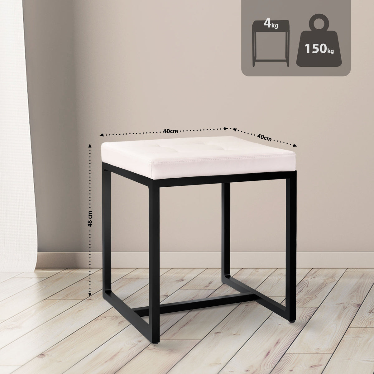 Sitzhocker Barci B Kunstleder – Ansicht 20