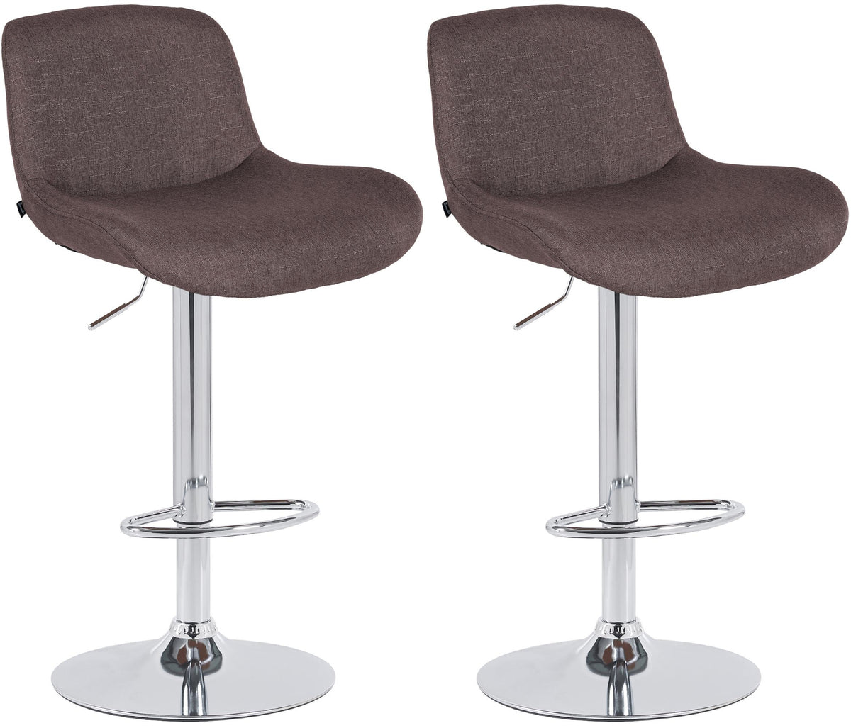 2er Set Barhocker Solon Chrom Stoff – Ansicht 8