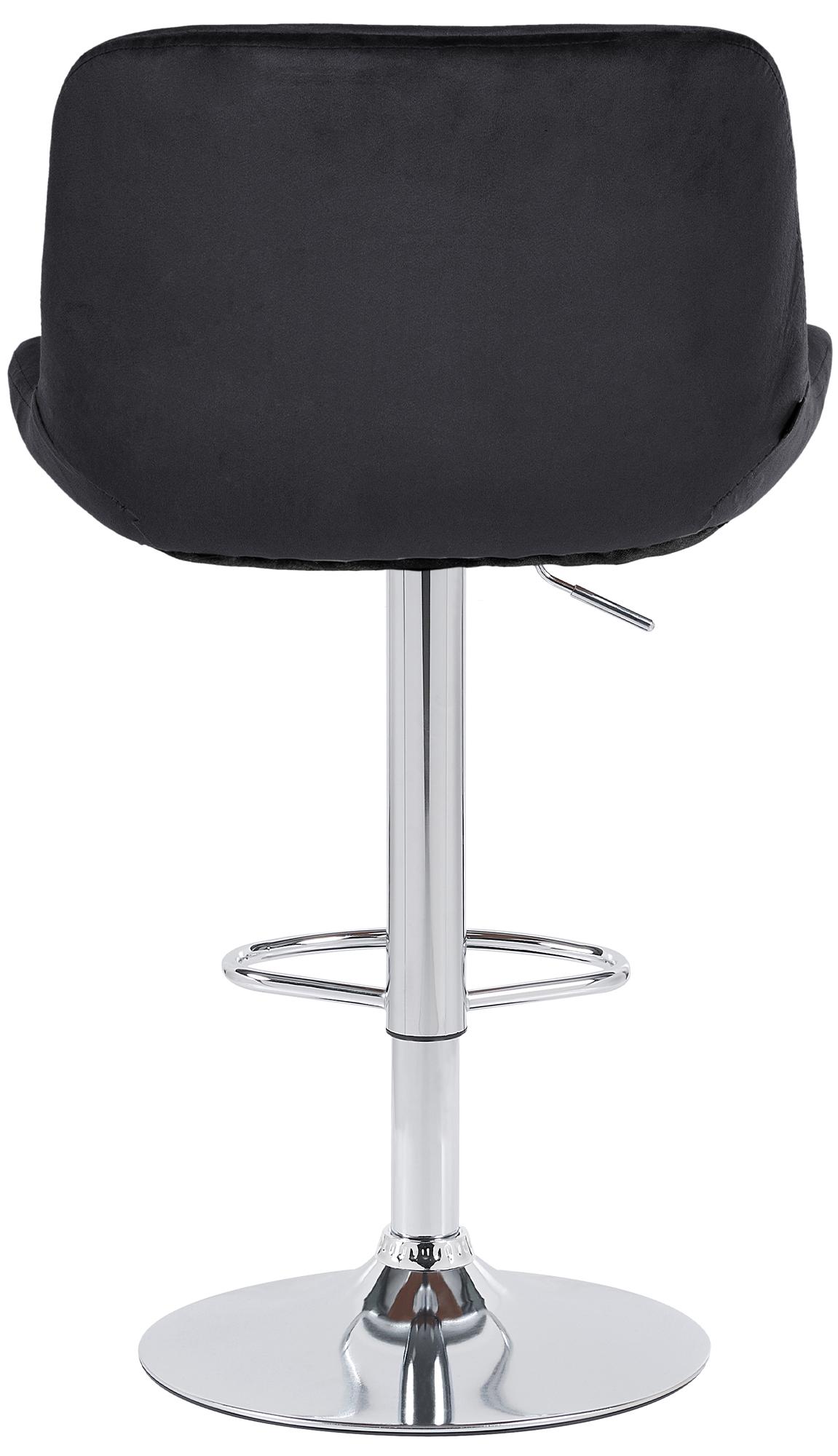 2er Set Barhocker Solon Chrom Samt – Ansicht 12