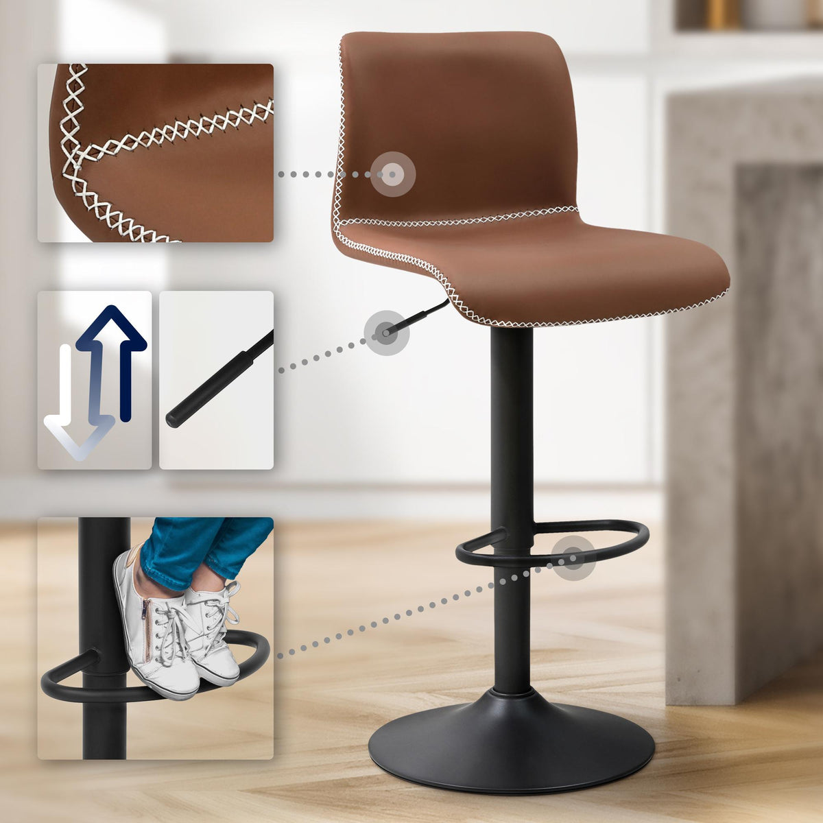 Barhocker Henchy Kunstleder – Ansicht 11