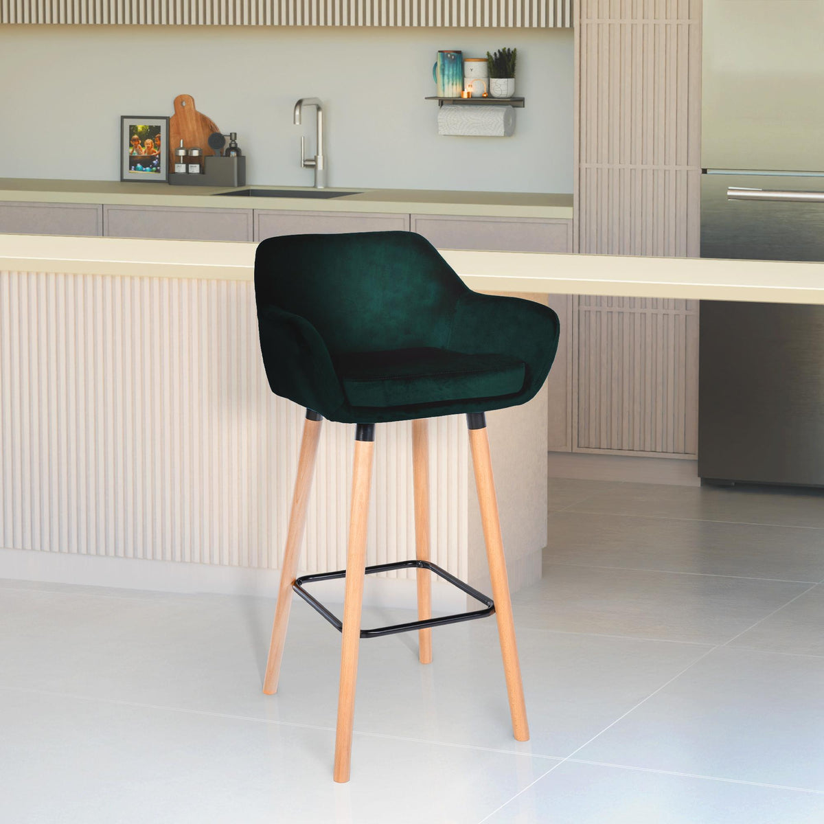 2er Set Barhocker Grant Samt – Ansicht 11