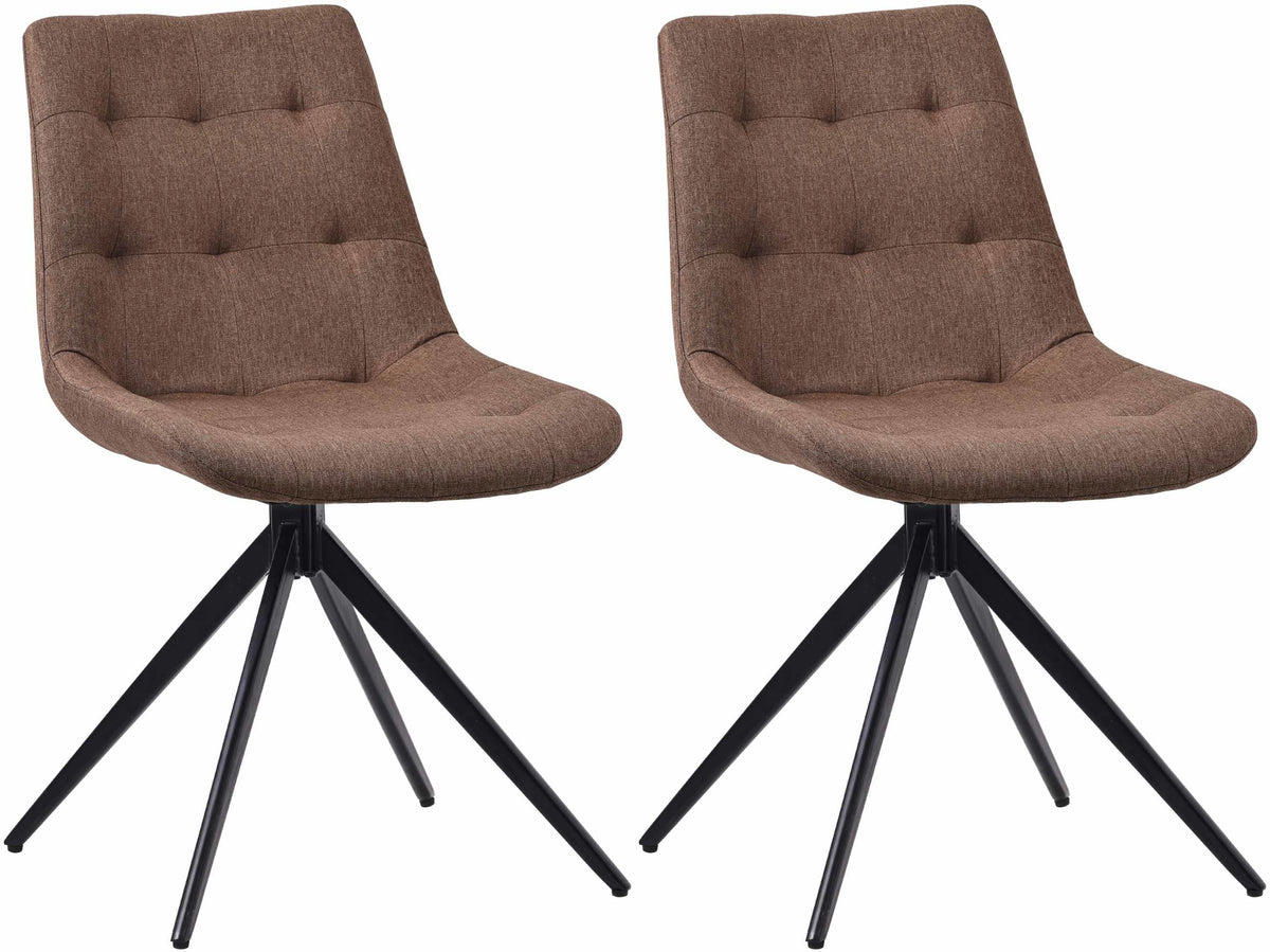 2er Set Esszimmerstuhl Merna Stoff – Ansicht 15