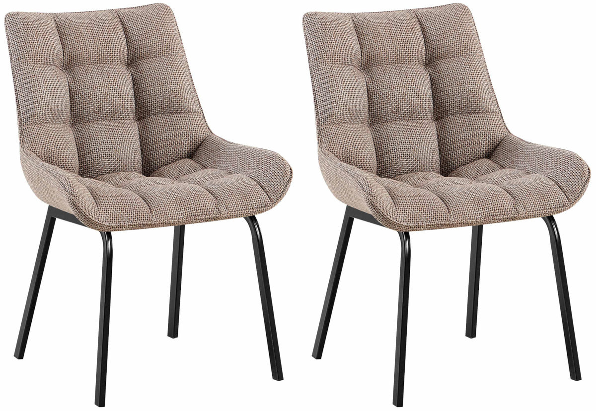 2er Set Stuhl Saranda Stoff schwarz – Ansicht 8