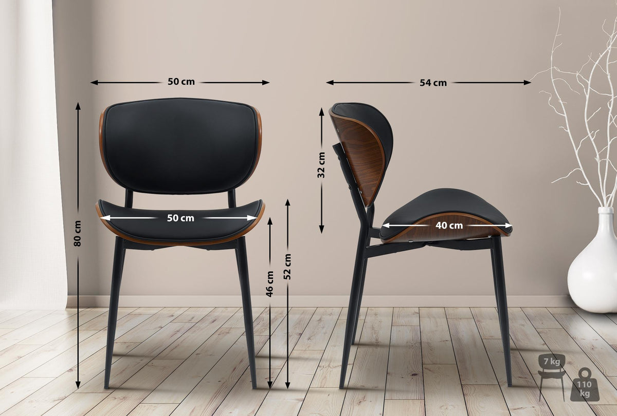 2er Set Esszimmerstuhl Enid Kunstleder – Ansicht 2
