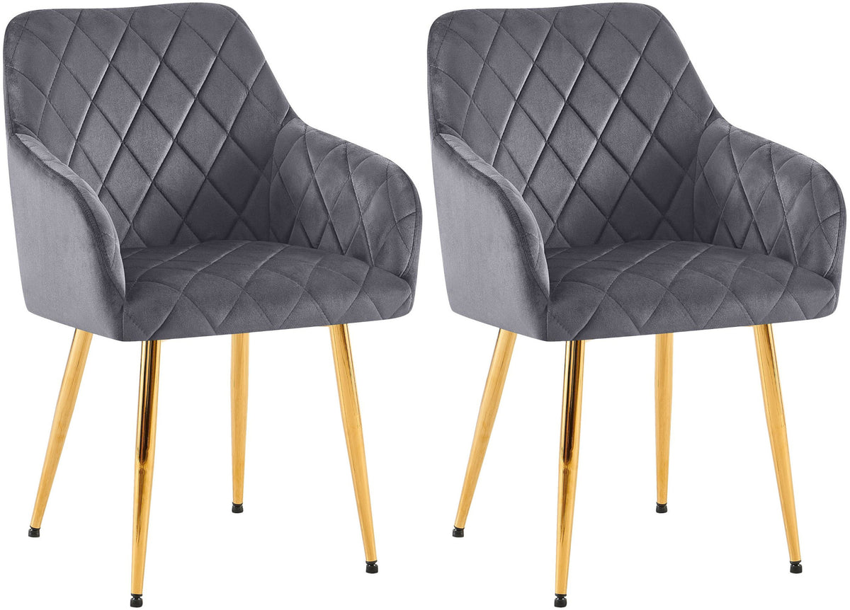 2er Set Esszimmerstuhl Monett Samt G – Ansicht 15