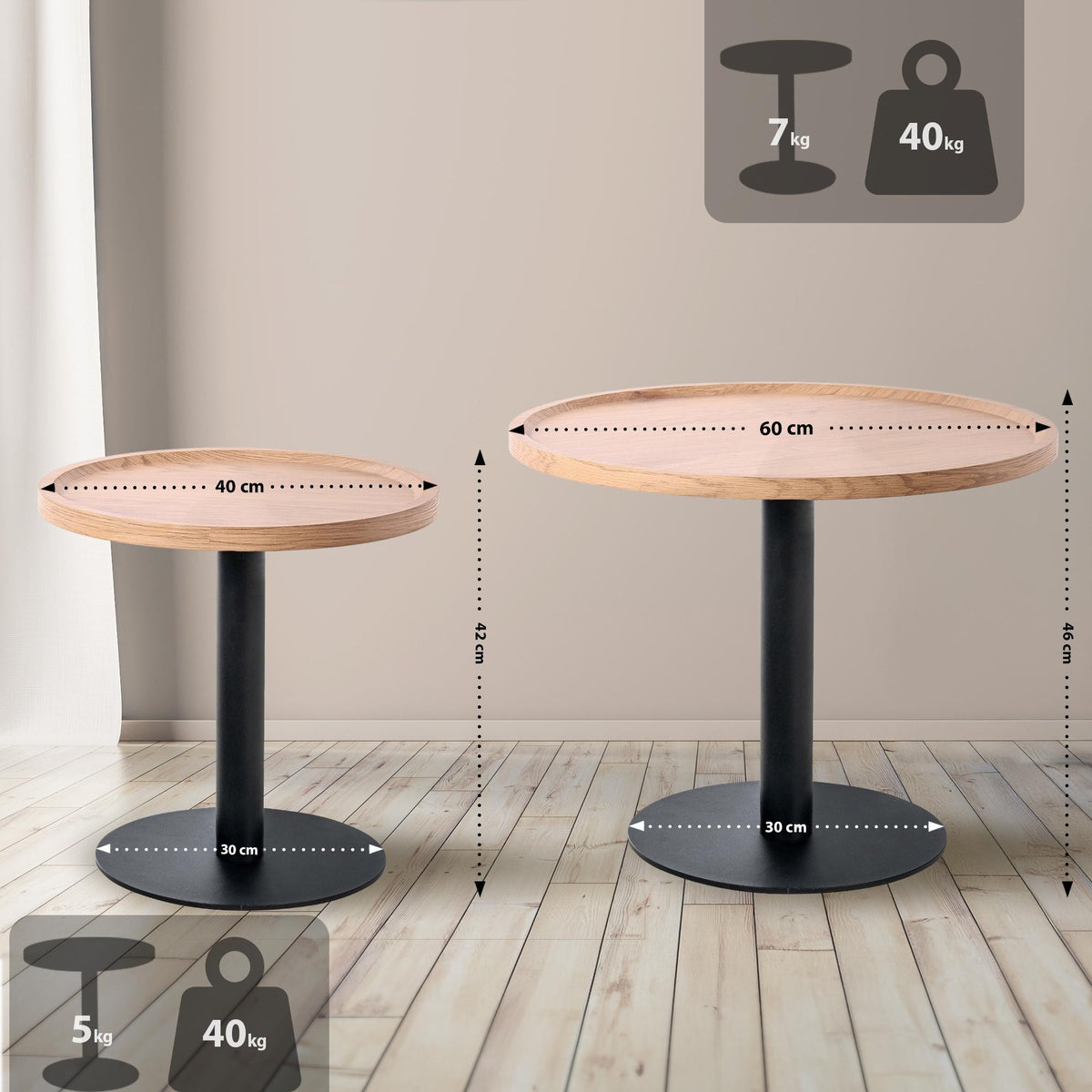 Beistelltisch-Set Aspen – Ansicht 9