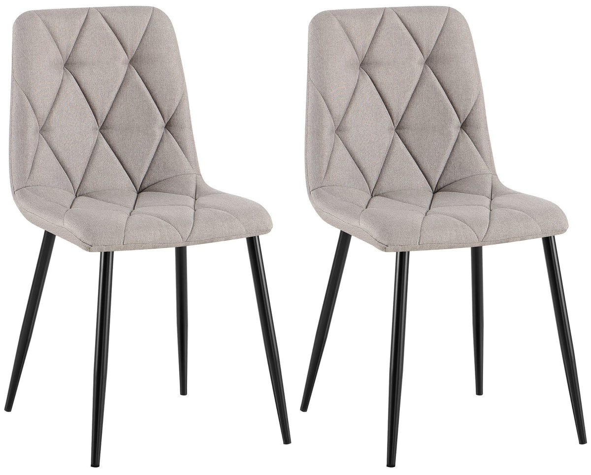 2er Set Esszimmerstuhl Clairton Stoff – Ansicht 15