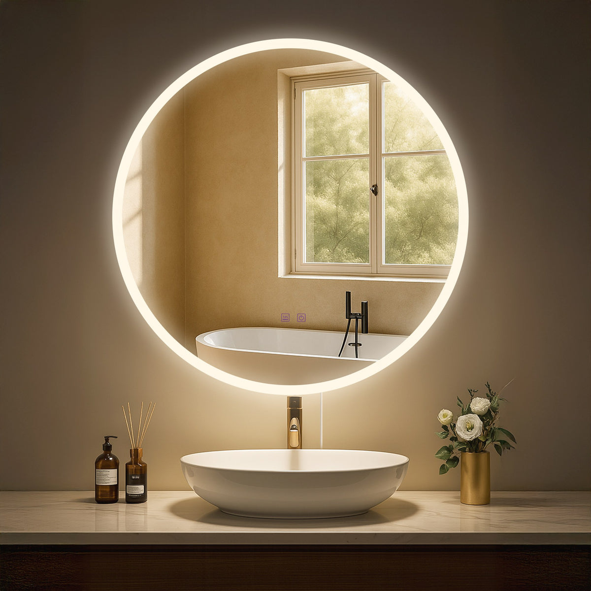 Badspiegel Laconia 70 mit Bluetooth – Ansicht 3