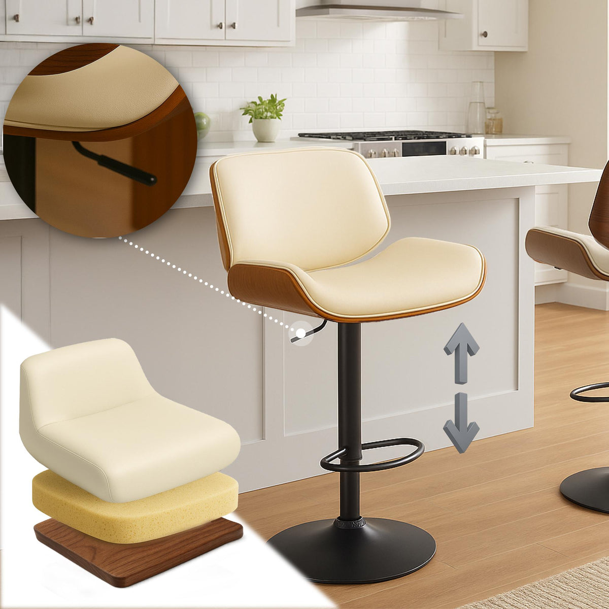 Barhocker Beverley B Kunstleder – Ansicht 4