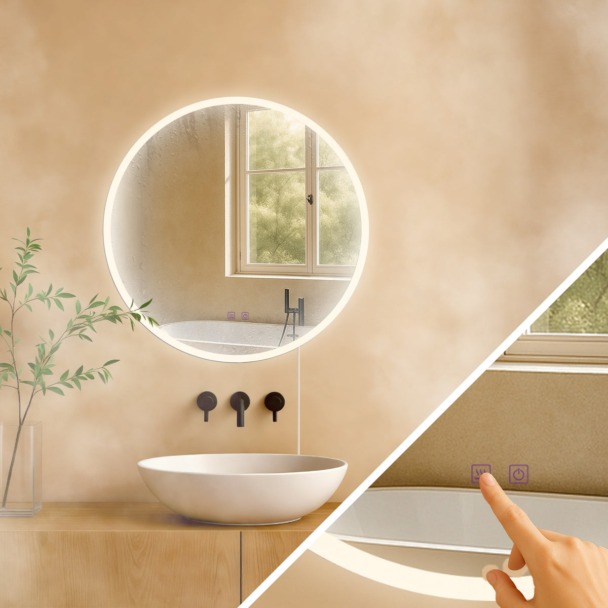 Badspiegel Laconia 60 ohne Bluetooth – Ansicht 3