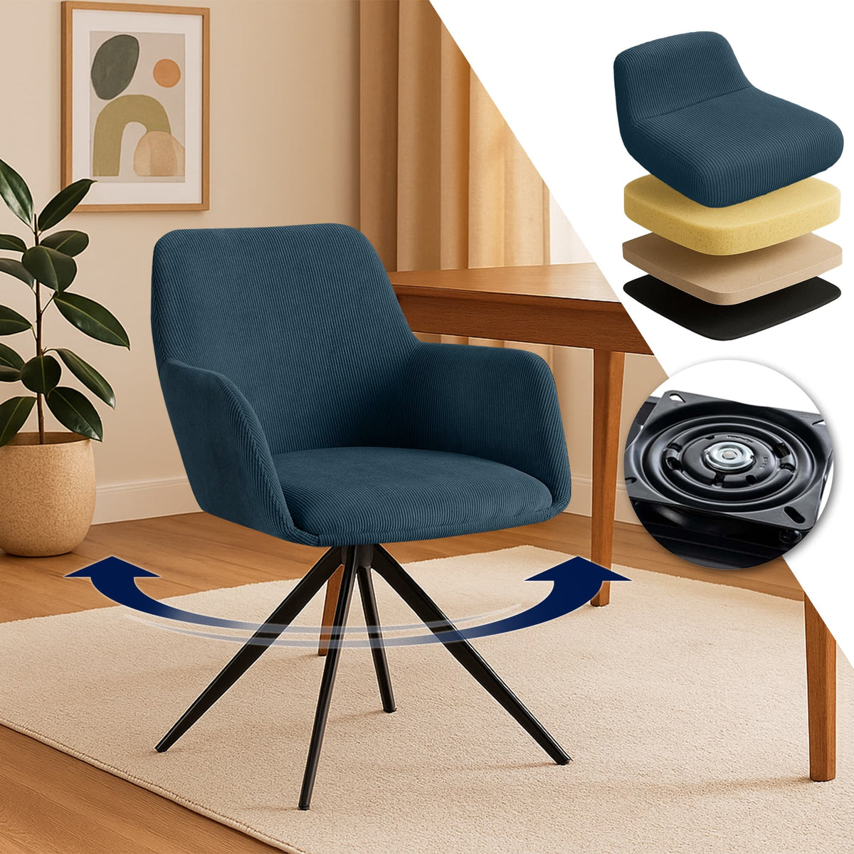 Esszimmerstuhl Olema Cord – Ansicht 4