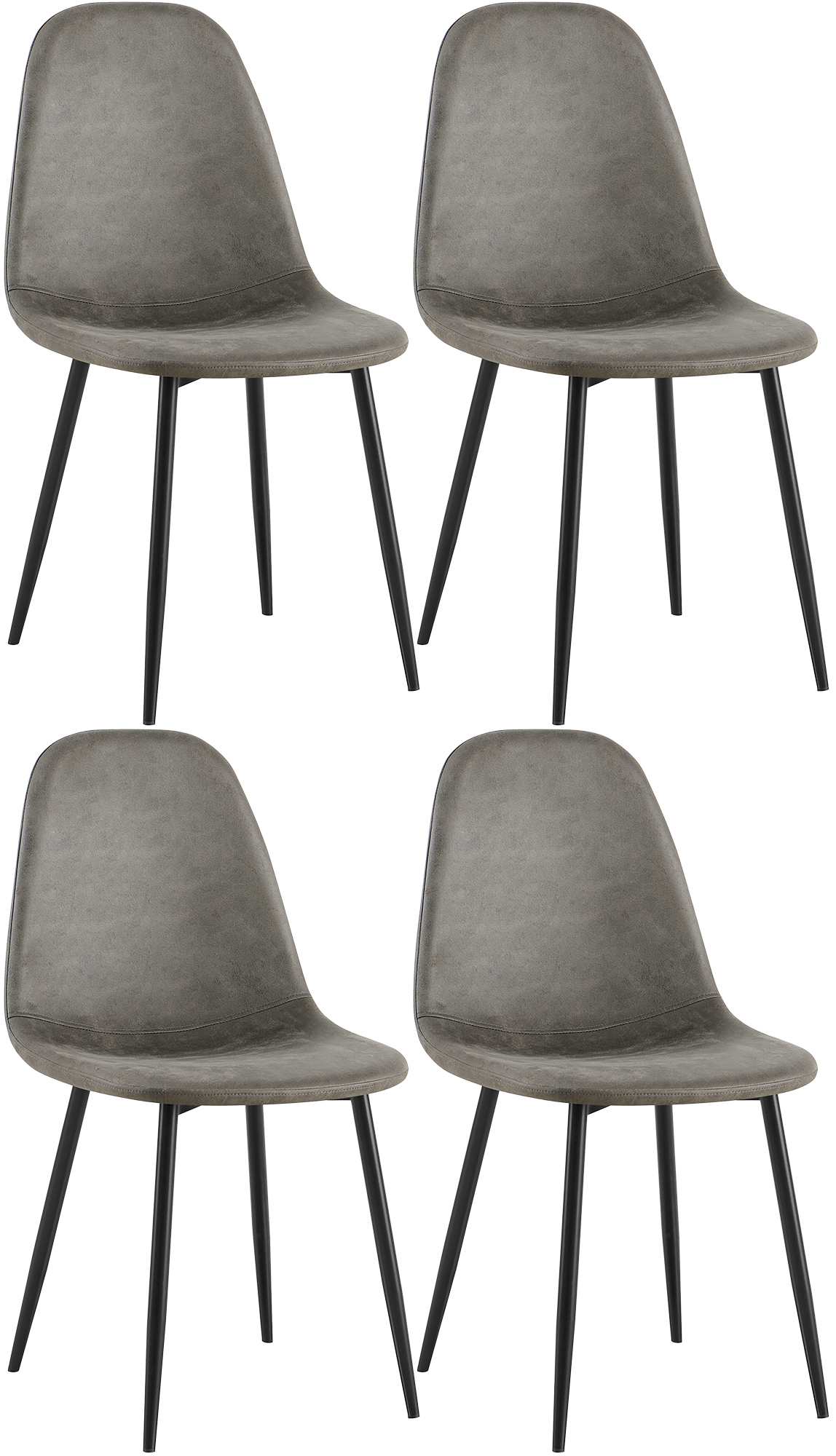4er Set Esszimmerstühle Napier Kunstleder – Ansicht 15