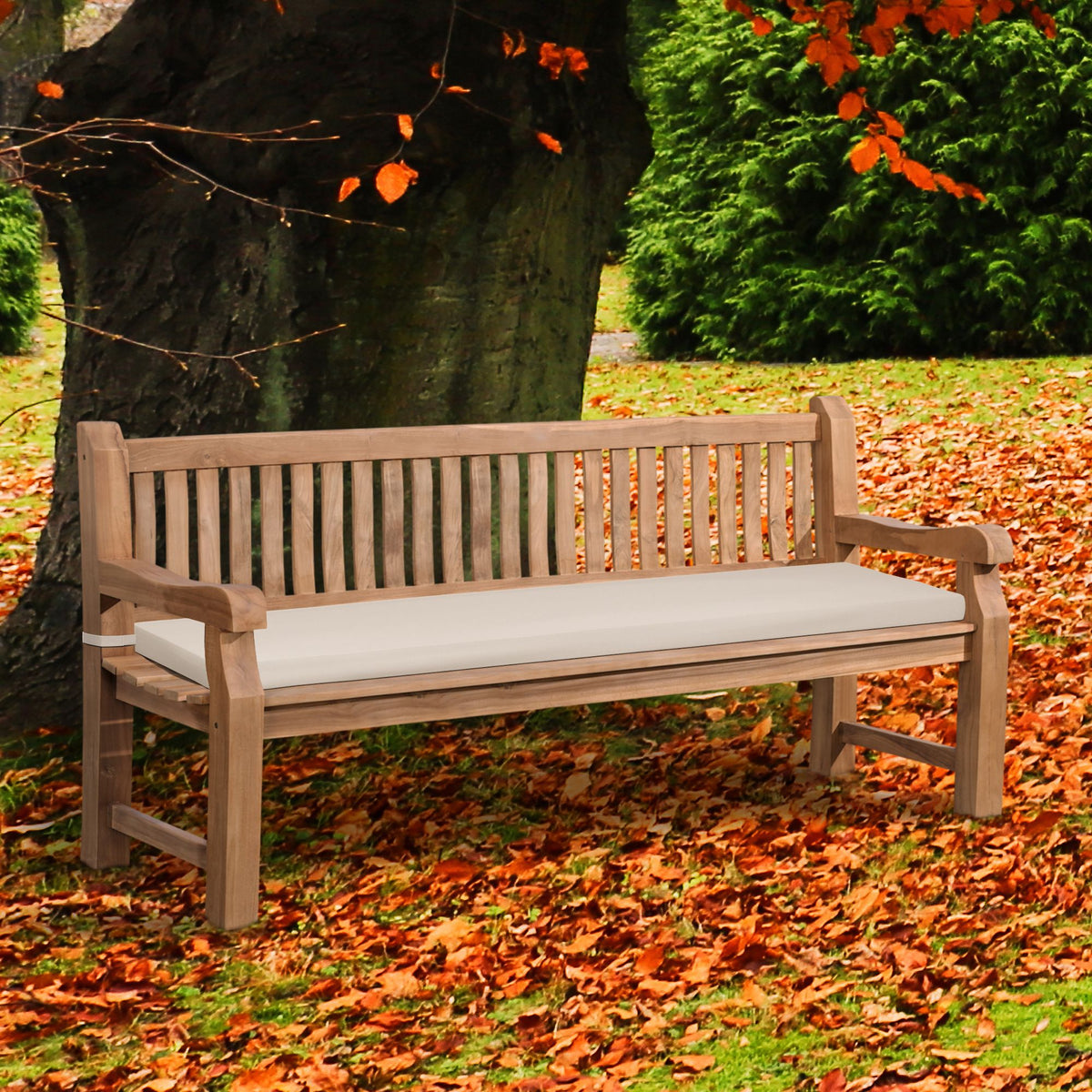 Teakbank Jackson mit Sitzkissen 200 cm + teak – Ansicht 2
