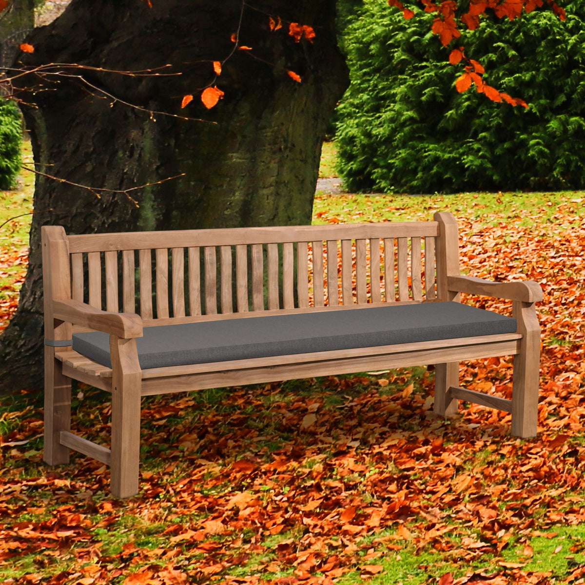 Teakbank Jackson mit Sitzkissen 200 cm + teak – Ansicht 8