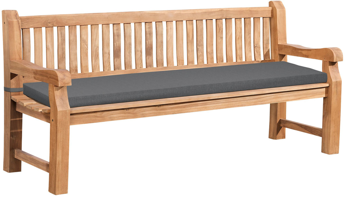 Teakbank Jackson mit Sitzkissen 200 cm + teak – Ansicht 7