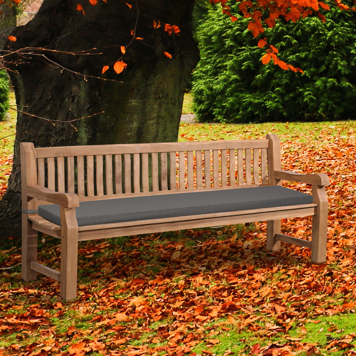 Teakbank Jackson mit Sitzkissen 220 cm + teak – Ansicht 8
