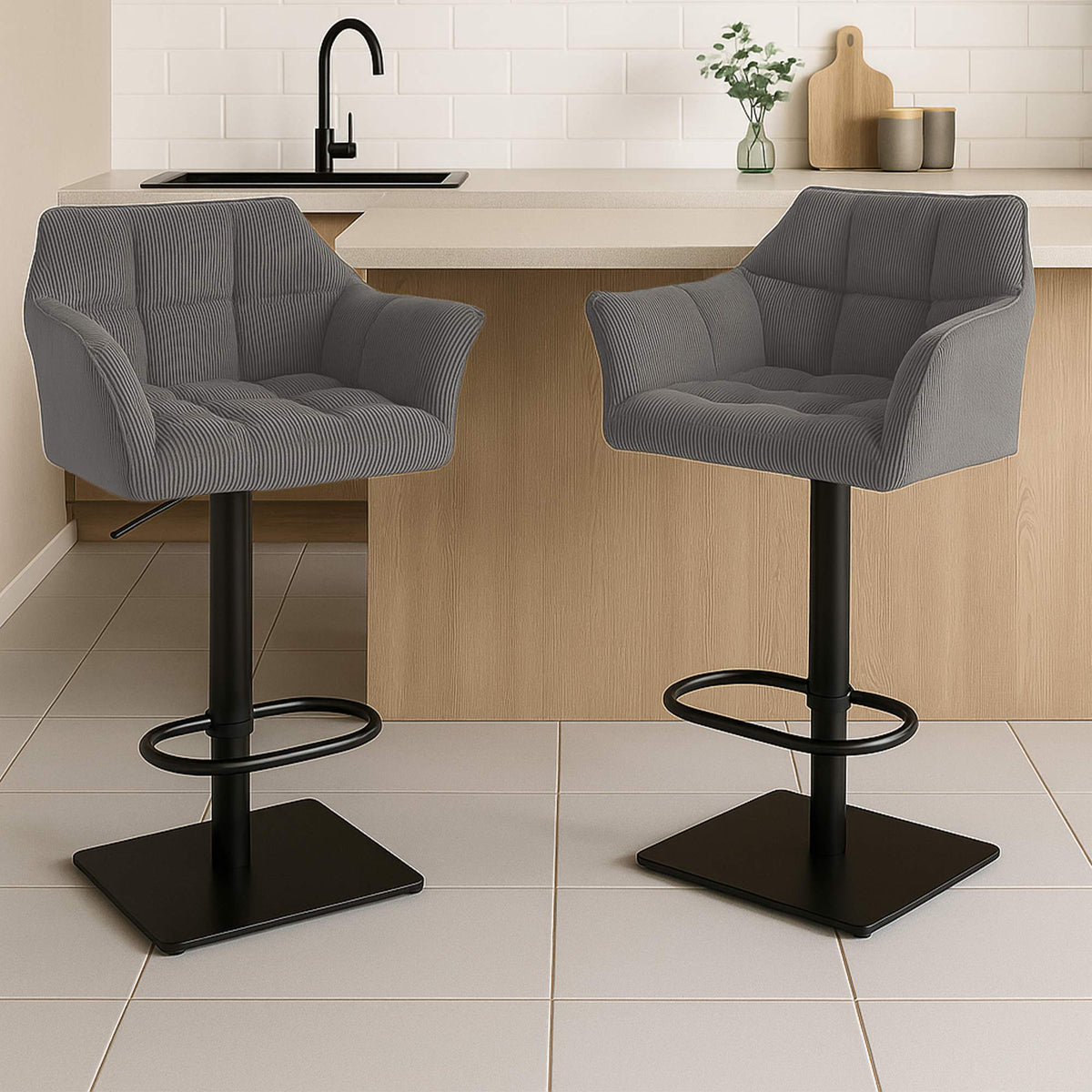 Barhocker Damaso B Cord – Ansicht 13