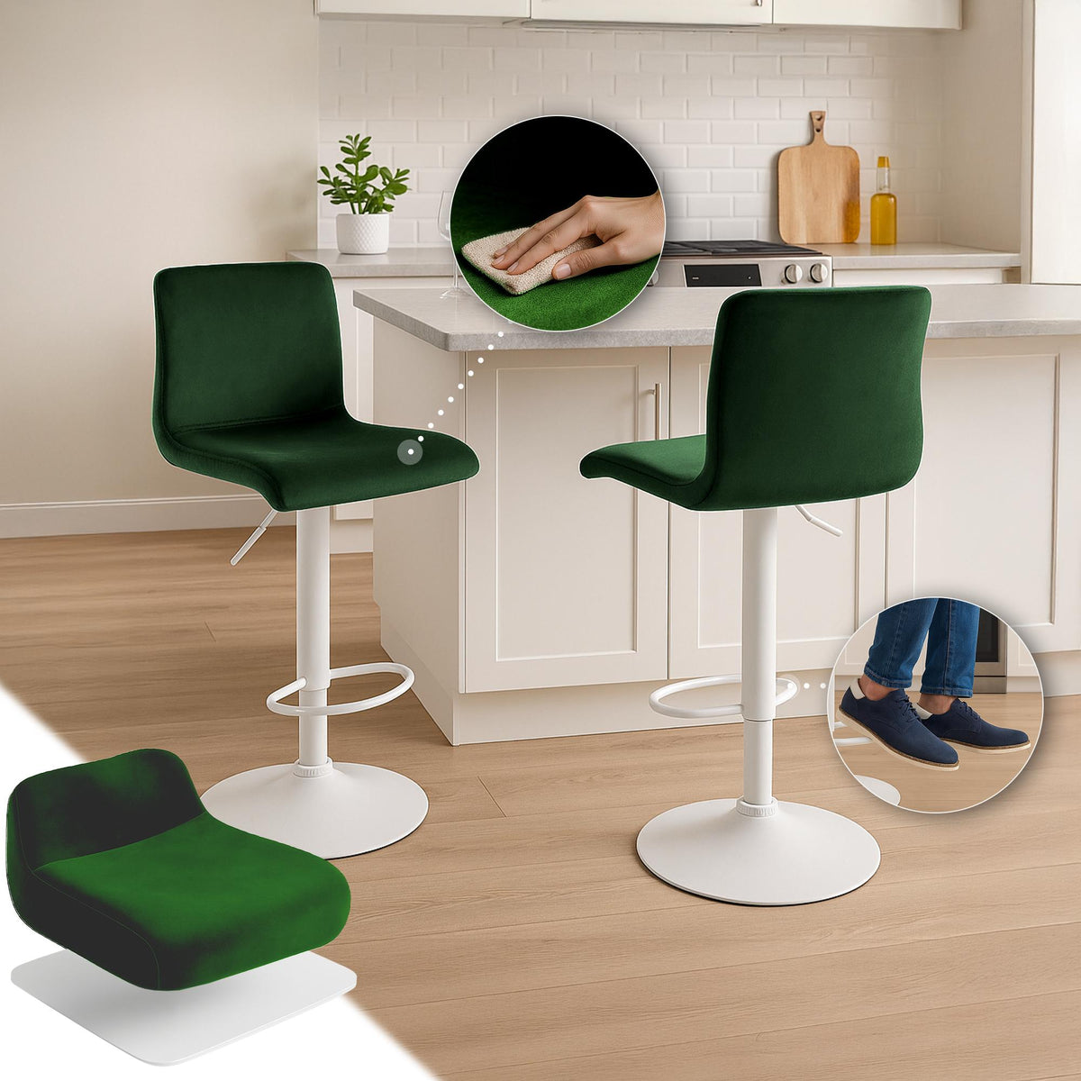 Barhocker Hoover Samt W – Ansicht 18