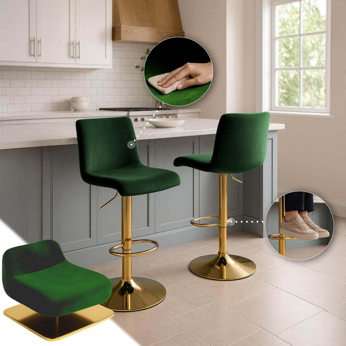 Barhocker Hoover Samt G – Ansicht 18