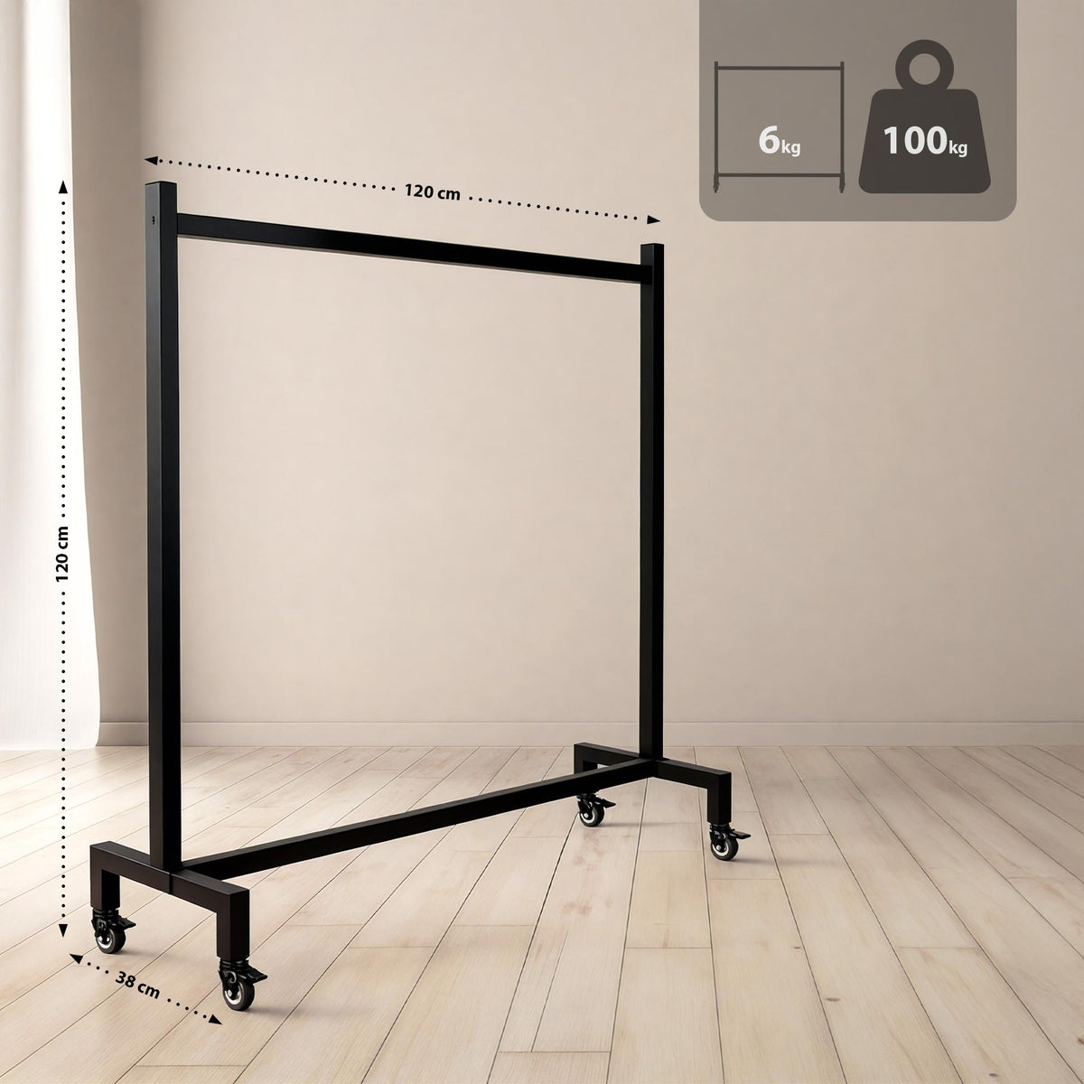 Kleiderständer Gisborne 120x38x120 – Ansicht 2