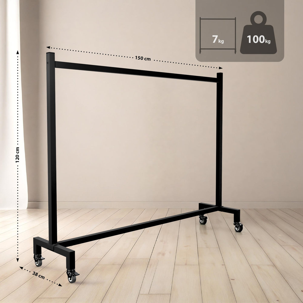 Kleiderständer Gisborne 150x38x120 – Ansicht 2