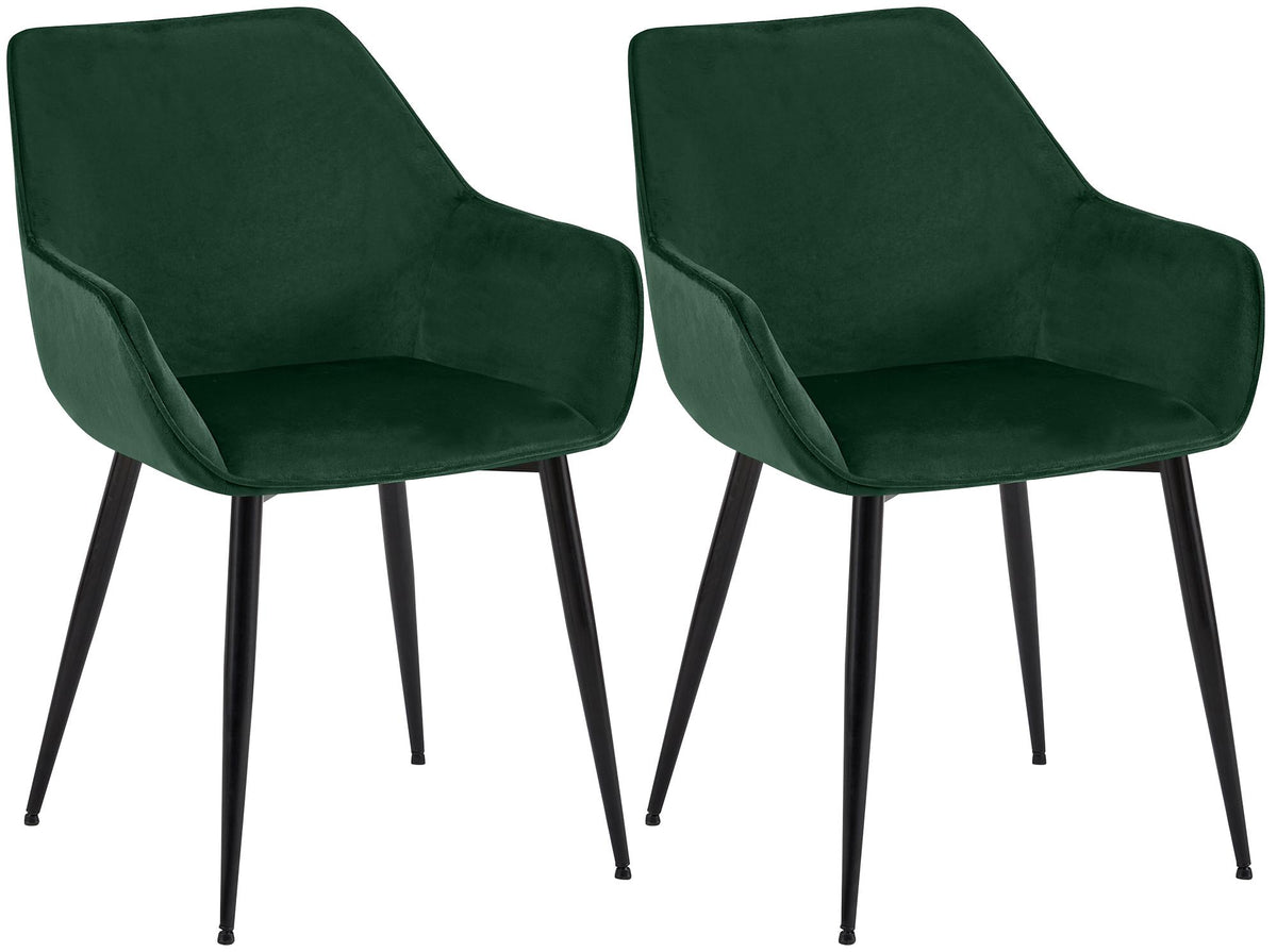 2er Set Esszimmerstuhl Luena Samt – Ansicht 15