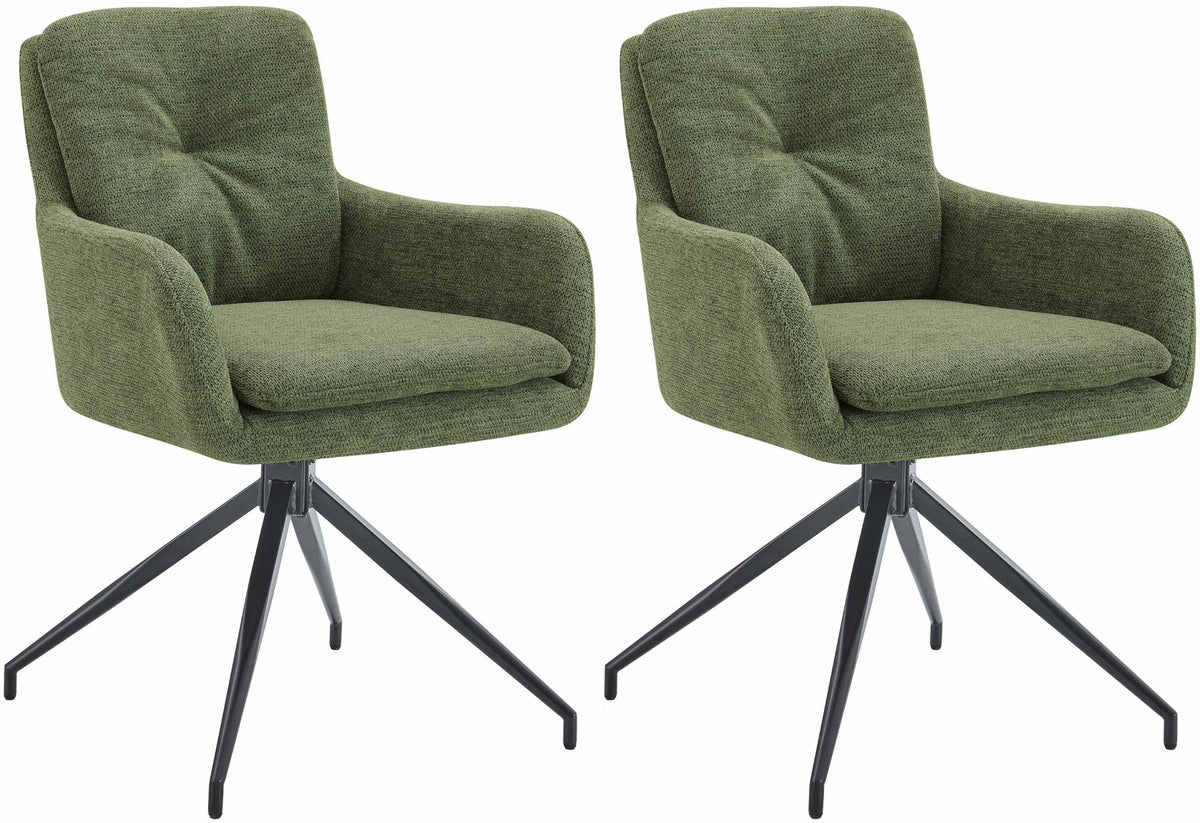 2er Set Esszimmerstuhl Pickett Stoff – Ansicht 15
